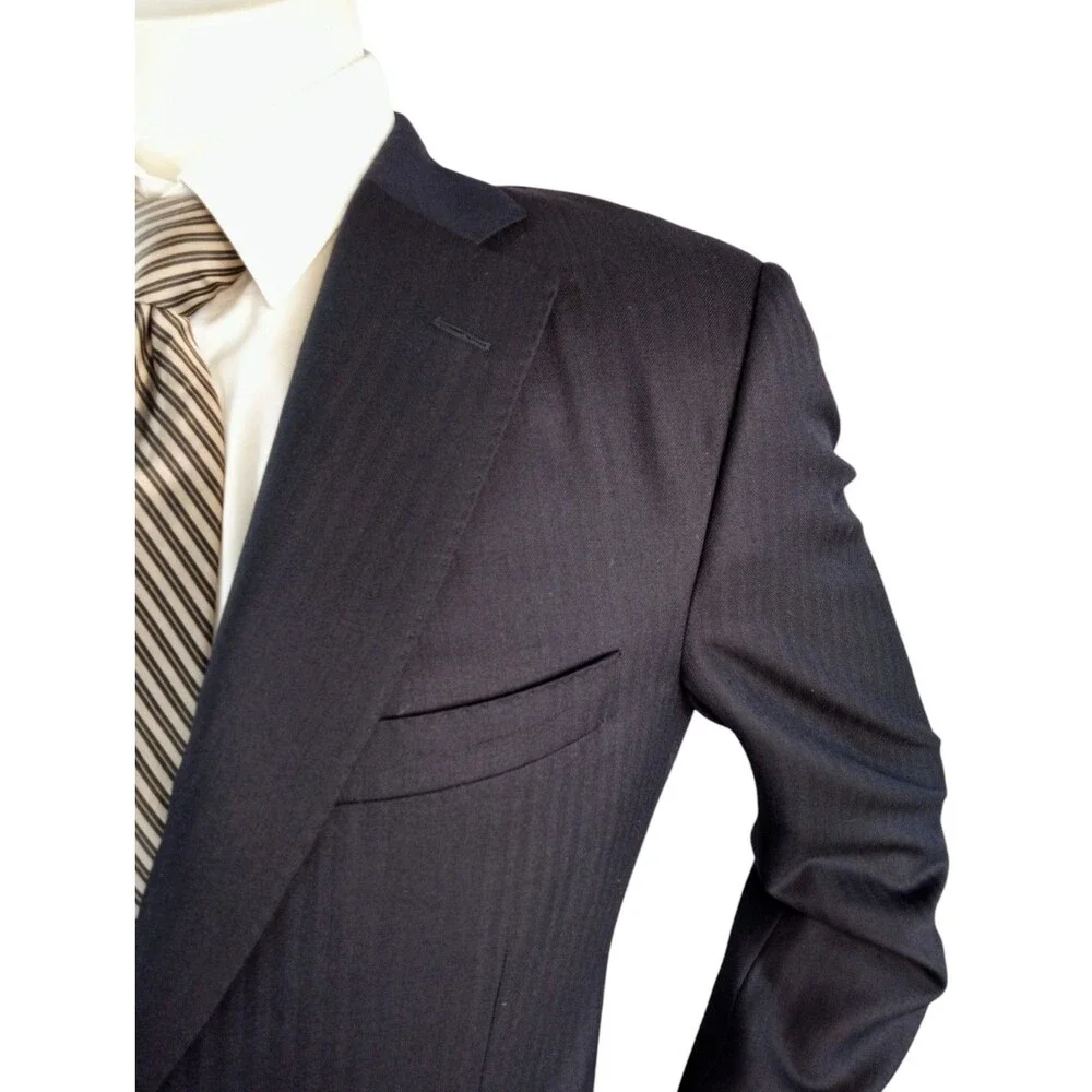 Paul Stuart Men's 39S Blazer Subtle Herringbone Wool Cashmere Blend Suit Jacket